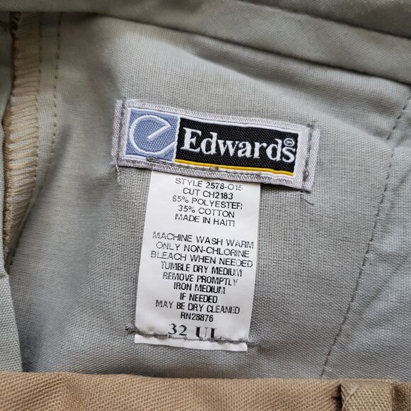 Edwards Pants Mens 32 UL Straight Leg Career NWOT - Picture 3 of 8